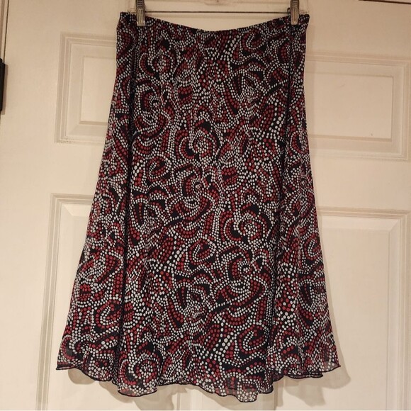 MB Collection black, red, and white polka dot skirt M - Picture 3 of 4